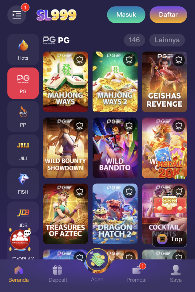 SL999 PG Slot Game – koleksi slot premium terbaik
